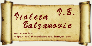 Violeta Balzamović vizit kartica